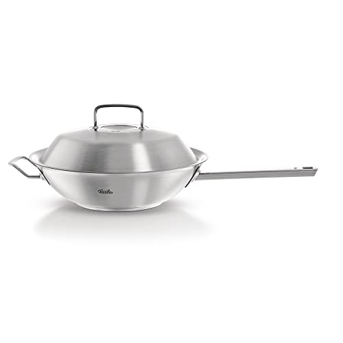 "Entdecken Sie die Fissler Original-Profi Collection: Edelstahl-Wokpfanne (Ø 30 cm) für Induktion – unbeschichtet, mit Metall-Deckel! Kochen wie ein Profi! #Fissler #Wok #Küchenliebe #Kochen"