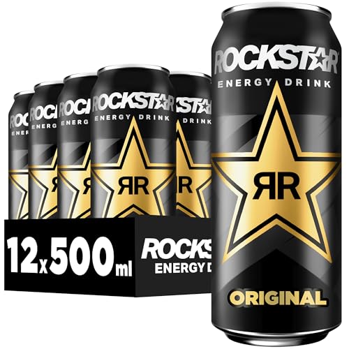 rockstar energy drink original, koffeinhaltiges erfrischungsgetränk, einweg, 12 x 500ml