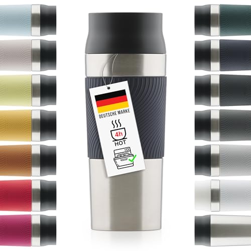 "Entdecke den Blumtal Thermobecher 350 ml: Auslaufsicher, Isolierbecher in Dunkelblau für heiße & kalte Getränke 🍵☕ - Innovative 360° Trinköffnung & Quick-Press-Verschluss! #Thermobecher #KaffeebecherToGo"