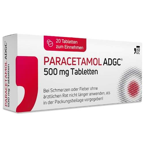 "Effektive Schmerz- und Fieberlösung: PARACETAMOL ADGC® 500 mg - 20 laktosefreie Tabletten für Erwachsene & Kinder ab 4 Jahren! 💊🔥 #Schmerzmittel #Fieber #Gesundheit"