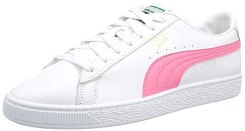 PUMA Herren Basket Classic XXI Sneaker, White-Sunset Pink, 39 EU