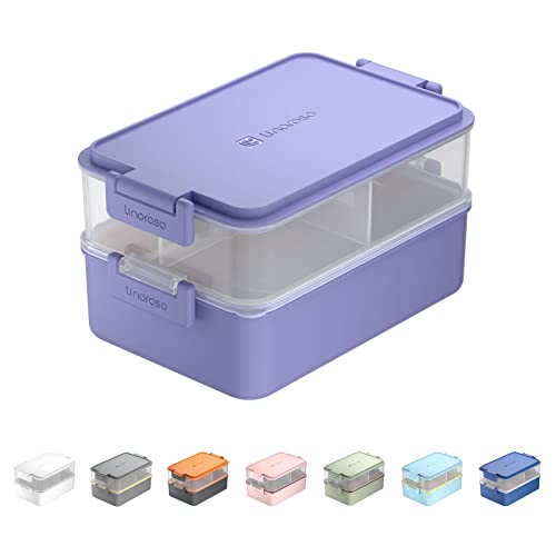 Entdecke die linoroso Lunchbox für Erwachsene: Praktische Bento Box mit 3 Fächern, Soßenbehälter & Geschirr! Perfekt für Mikrowelle & Spülmaschine. BPA-frei – deine Jausenbox in Violett! 🍱💜 #Lunchbox #Bento #BPAfrei #Violett