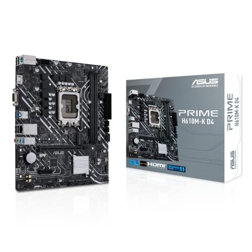 "Entfessle dein Gaming-Potenzial mit dem ASUS PRIME H610M-K D4 Mainboard! 🖥️💥 Intel LGA 1700, mATX, DDR4, PCIe 4.0 - perfekt für dein Setup! #Gaming #ASUS #Mainboard #DDR4 #RGB"