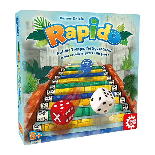 "Entdecke den Spaß mit Game Factory 646291 Rapido! 🌟 Das aufregende Würfelspiel für die ganze Familie – perfekt für alle ab 8 Jahren! 🎲 #Spielspaß #Familienzeit #Würfelspiel"