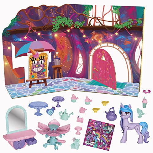 My little Pony – Entdecke Dein Ponyfunkeln Einhorn-Teeparty Izzy Moonbow, Hoof to Heart Pony, 21 Accessoires, für Kids ab 3