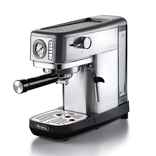 Entdecke die Ariete Espresso Slim Metal 1381: Perfekte Kaffeegenüsse mit 15 Bar Druck! ☕️💖 Manometer, Cappuccino-Düse & ESE-Pads kompatibel! Hol dir dein Kaffeevergnügen! #Kaffeemaschine #Espresso