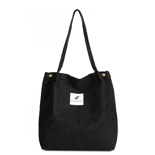 „Stylische FITDON Cord Umhängetasche für Damen: Großzügige Schultertasche aus Canvas - Perfekt für Alltag, Büro & Einkauf! 👜✨ #Handtasche #Fashion #ToteBag“