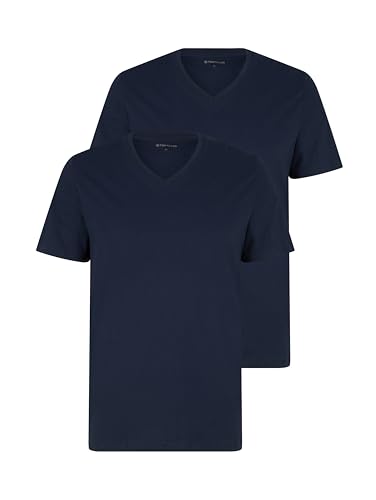 "Entdecke den perfekten Look! TOM TAILOR Herren T-Shirt im Doppelpack – V-Ausschnitt, Dunkelblau, XL. Stylisch, bequem und vielseitig! #Fashion #Herrenmode #TOMTAILOR"