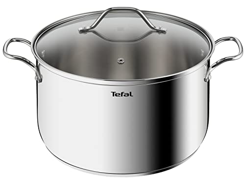 "Entdecken Sie den Tefal Intuition XL: 28 cm Edelstahl-Kochtopf mit 8L - Perfekt für Induktion! 5 Jahre Garantie, robuste Griffe & eleganter Glasdeckel. #Kochen #Tefal #Küchenhelfer"