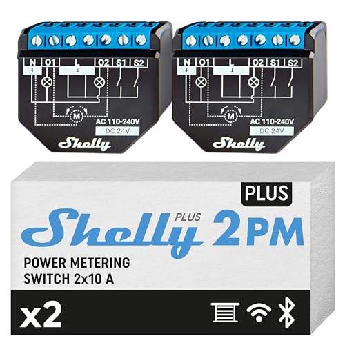 Entdecke die Shelly Plus 2PM: Intelligente WLan & Bluetooth Relais-Schalter mit Stromverbrauchsmessung! Perfekt für Deine Hausautomation. Kompatibel mit Google Home & Alexa! #SmartHome #Automation #Shelly