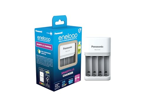 "🔋 Eneloop SmartPlus Ladegerät: Schnell & Sicher für 1-4 AA/AAA NI-MH Akkus! Nur 1,5 Std Ladezeit + 10 Schutzfunktionen! Perfekt für jeden Haushalt! #Energie #Ladegerät #Nachhaltigkeit"