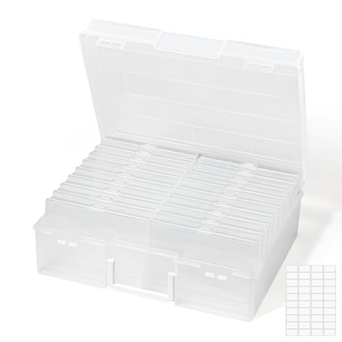 Entdecke die Lifewit Fotoaufbewahrungsbox: Perfekte 10,1 x 15,2 cm für Fotos, Saatgut und mehr! 18 Innentaschen & transparentes Design – Dein idealer Foto-Organizer! #Fotoaufbewahrung #Kunststoff #Organizer