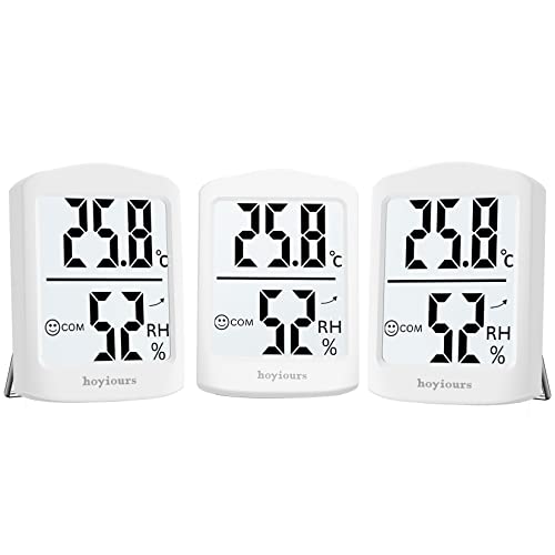 "Optimale Luftqualität: hoyiours Innen Hygrometer Thermometer 3-Set für Büro, Schule & Gewächshaus – Schnelles Refresh & großes LCD-Display! 🌱💨 #Hygrometer #Thermometer #Raumklima"