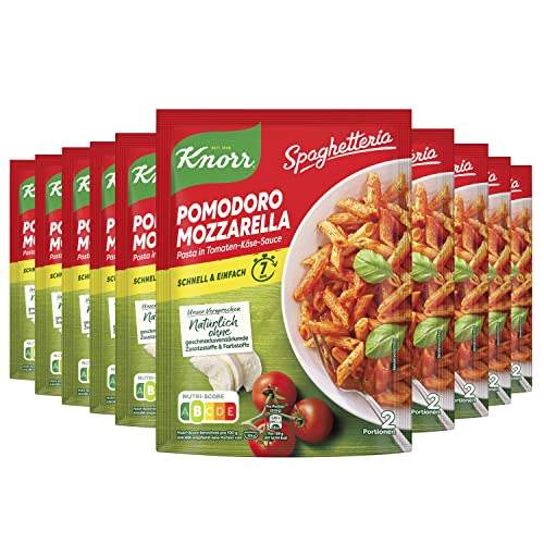 📍 **Knorr Spaghetteria Pasta Prepared Dish Pomodoro Mozzarella Delicious Pasta Dish Ready in 7 Minutes 163 g Pack of 10**