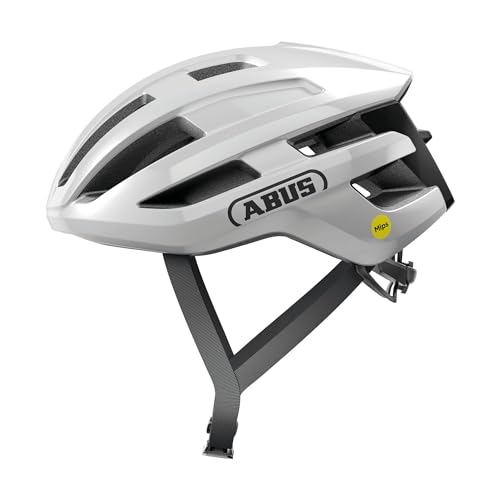 🚴‍♂️ Entdecke den ABUS PowerDome MIPS Rennradhelm! Leicht, sicher & stylish mit top Belüftung - Made in Italy! Perfekt für Damen & Herren. Weiße Glanz-Optik, Größe M! #Fahrradhelm #Rennrad #ABUS