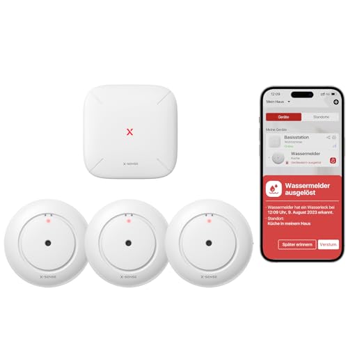 🚨 Verhindern Sie Wasserschäden! Der X-Sense Smart Wassermelder mit Batterie & WLAN: Kompakter, lauter Überschwemmungssensor (bis 110 dB) für Küche, Keller & Bad - 500 m Reichweite! #Wassermelder #SmartHome