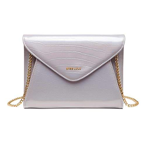 Miss Lulu Clutch Damen Umschlag Abendtasche Crossbody Tasche Hochzeit Frauen Umschlag Kette Leder Synthetik