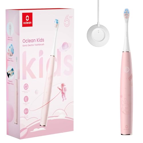 📍 **Oclean Sonic Electric Toothbrush for Kids, Soft Kid-Friendly Bristles, Ultra Quiet Brushes, 2 Minutes Built-in Timer, IPX7 Waterproof, for Ages 5+ (Pink)**