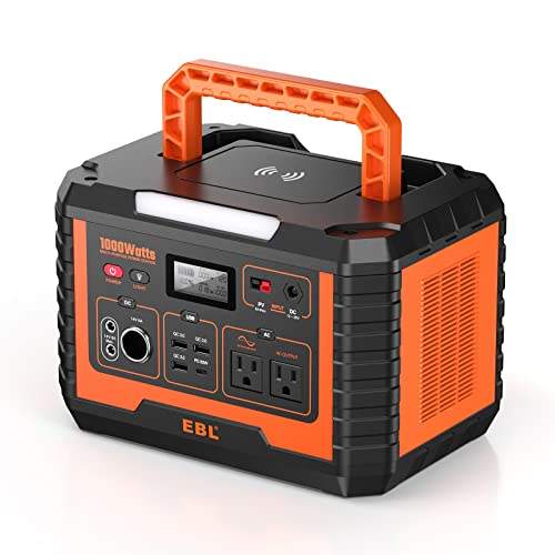 "Entdecke die EBL 1000W Powerstation: Tragbar, 999Wh Lithium-Batterie, 2000W Peaks! Ideal für Wohnmobilreisen, Camping & Notfälle – die perfekte Lösung für Outdoor-Abenteuer! #Powerstation #Camping #SolarGenerator"