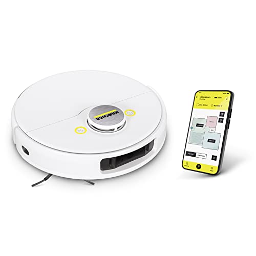 📍 **Kärcher RCV 5 Robot Vacuum Cleaner with Wiping Function, App Control, LiDAR Laser Navigation, Dual Laser and AI, Mapping, Room and Obstacle Detection, 5000 Pa, 120 min Running Time, for Hard Floors**