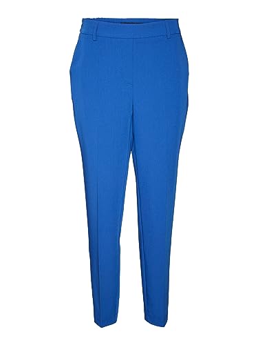 VERO MODA Damen VMZELDAMAYA MR Tapered Pant Hose, Beaucoup Blue, 34/32