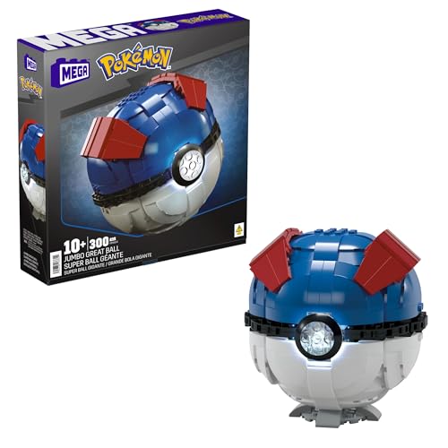 „Bau dir deinen eigenen MEGA Pokémon Superball! 🌟 299-teiliges Bauset mit Lichtern & authentischen Details – 12,7 cm groß! Perfekt für Sammler! #Pokemon #Bauset #Sammlerstück #MEGA“