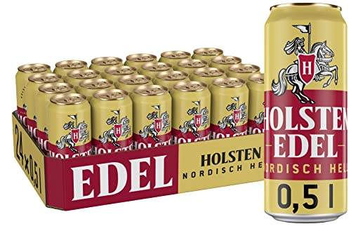 📍 **Holsten EDEL 4,8 % Vol. |24 Dosen Helles Bier 0,5 unvergleichlich mild und süffig im Geschmack | Bierdose Einweg (24 X 0.5 L)**