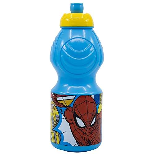 "🚀 Mach dein Abenteuer perfekt mit der SPIDERMAN MIDNIGHT FLYER Kinder-Sportflasche! 🕷️ Ideal für kleine Helden! 💦 400 ML Genuss – Jetzt sichern! #Spiderman #KinderSportflasche"