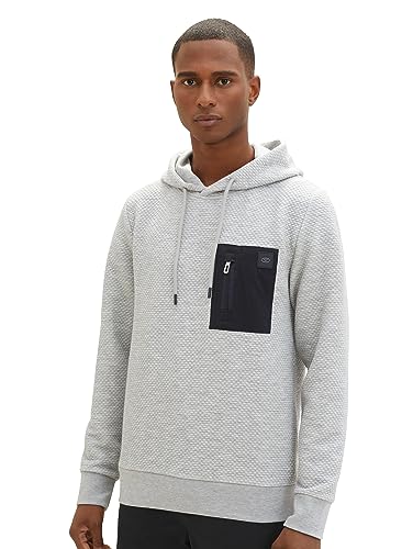 Entdecke den TOM TAILOR Herren Hoodie 1037861 in feiner Struktur – stylisch und bequem in 12035-Grey Heather Melange (Gr. L)! Perfekt für deinen Casual-Look! #Fashion #Hoodie #TOMTAILOR #Stil