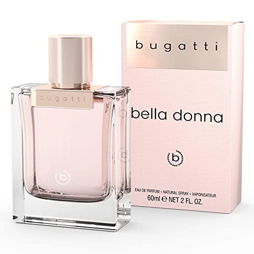 bugatti Parfüm Damen bella donna EdP 60ml I sinnliches Eau de Parfum für jedes Alter und für jeden Anlass I elegante Kombination aus Pfirsich, Jasmin & Moschus I süß, würzig & elegant