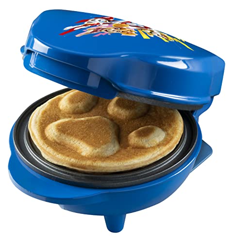 📍 **Mini-Waffeleisen im einzigartigen Paw Patrol Design, für Kindergeburtstage, Ostern & Weihnachten, inkl. Backampel, Waffelgröße: Ø 10cm, offizielles Lizenzprodukt, Farbe: Blau**