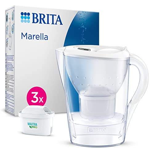 Entdecke die BRITA Wasserfilter Kanne Marella in Weiß (2,4l) – inkl. 3x MAXTRA PRO Kartusche! Perfektes Wasser ohne Kalk, Chlor & Co. 💧 #Wasserfilter #BRITA #GesundesWasser #Wasserqualität