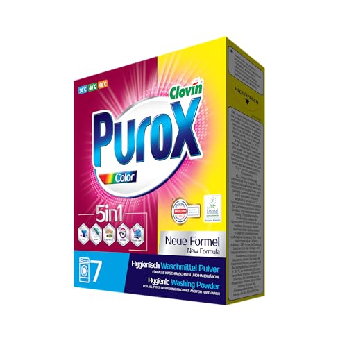 📍 **PUROX Colour (7 WL) Washing Powder in Box Antibacterial Detergent 490 g**