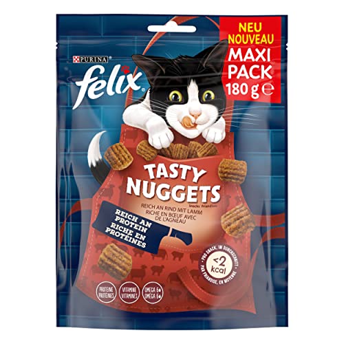 Entdecke die FELIX Tasty Nuggets für Katzen: Rind & Lamm in 6 x 180g – der perfekte Snack für deinen Liebling! 🐾 #Katzensnacks #FELIX #Tierliebe #GesundeKatzen ❤️