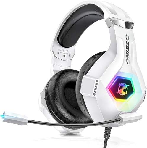 "Erlebe Gaming in einer neuen Dimension! 🎮 Ozeino Gaming Headset für PS4, PS5 & PC: 3D Surround Sound, Noise Cancelling & stylische RGB Lichter! #GamerLife #GamingHeadset #PS5 #NoiseCancelling"