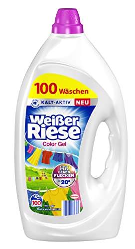 "✨ Strahlend saubere Wäsche mit Weißer Riese Color Gel – 100 Waschladungen voller Fleckenpower! 💪 Kalt-Aktiv ab 20°C & 100% recycelbar! 🌍 #Waschmittel #Nachhaltigkeit #Fleckenentferner"