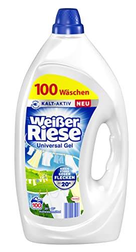 "🚀 Mega Spar-Aktion: Weißer Riese Universal Gel 100 Waschladungen für nur 9,33€! 🧼 Oder Color Gel für 9,37€! 🛒 Hol dir jetzt dein (Prime) Spar Abo und spare mehr! #Sparen #Waschmittel #Prime"