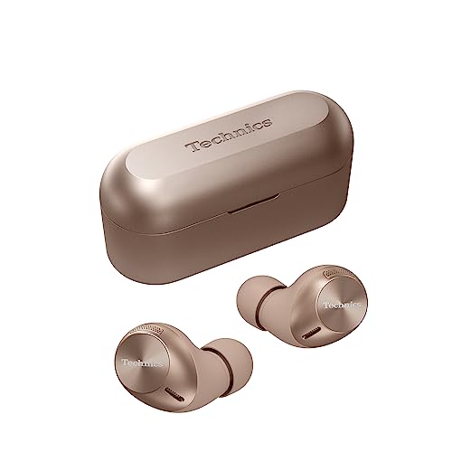 "Erlebe den Klang von Freiheit! 🎶 Technics EAH-AZ40M2EN Kabellose Ohrhörer mit Noise Cancelling, Multipoint Bluetooth für 3 Geräte! Bequemer In-Ear-Kopfhörer mit Mikrofon in stylish Roségold! #Technics #Bluetooth #Audio"