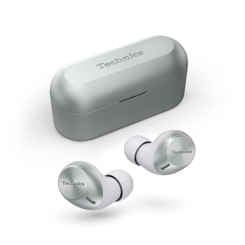 Entdecke die Technics EAH-AZ40M2ES: Kabellose Noise Cancelling In-Ear-Kopfhörer in Silber mit Multipoint Bluetooth für 3 Geräte! Komfort, Qualität & individuelles Design. #Technics #Headphones #Bluetooth