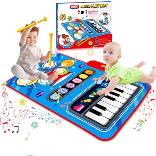 🎶 Entdecke die 2-in-1 Musikmatte für Kids! Trommelspaß für Kinder ab 1 Jahr 🎹 Perfektes Geschenk für Mädchen und Jungen 1-3 Jahre zu Weihnachten & Geburtstagen! #Kinderspielzeug #Musikmatte #Geschenkideen