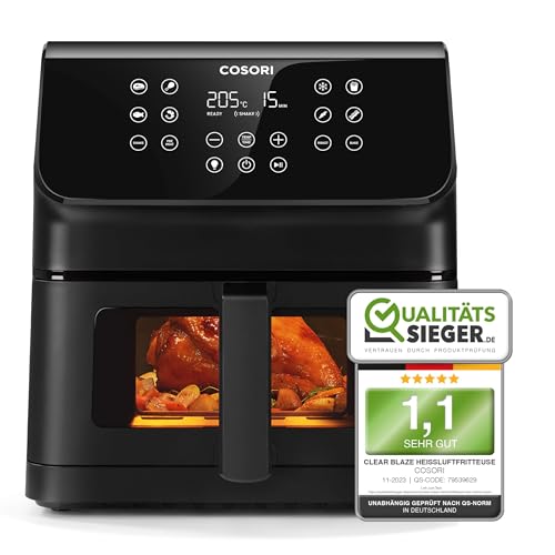 Entdecke die COSORI Heißluftfritteuse XXL: 12-in-1 Turbo-Multi-Kocher, 6,2L, Sichtfenster, Shake-Reminder & 80 Rezepte! Perfekt für 2-5 Personen & 55% weniger Energieverbrauch! #AirFryer #Kochen #Rezepte