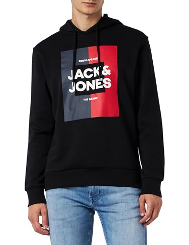 JACK&JONES Herren JJOSCAR Sweat Hood 2PK MP Kapuzenpullover, Black/Pack:Black+Navy, XXL