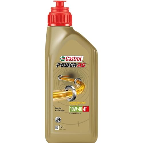 "Maximiere deine Leistung mit Castrol Motoröl Power RS 4T 10W-40 – die perfekte Wahl für deinen 4-Takt-Motor! 🌟💪 #Motoröl #Castrol #PowerRS #4Takt #Motorradpflege"