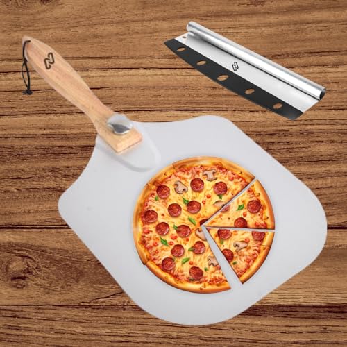 Hol dir das perfekte Pizzaschieber Set! 🍕 30cm Aluminium Pizzaschaufel + Edelstahl Pizzaschneider – Ideal für Pizza, Brot & Kuchen! Spülmaschinenfest für den heimischen Ofen. #Backen #Pizza #Küchenhelfer