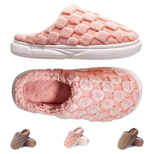 Hausschuhe Damen Warm Pantoffeln Damen Hausschuhe Herren Winter Slippers Women Herren Pantoffeln Damen Hausschuhe Winter für Zuhause Farben Rosa Braun