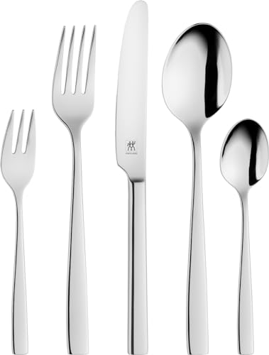 Zwilling Roseland Besteck Set, 30-teilig, Für 6 Personen, 18/10 Edelstahl/Hochwertiger Klingenstahl, Poliert, Silber [plastikfreie Verpackung], plastic free, TLG