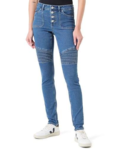 ONLY Onlhush Mid Waist Skaterrock, Biker-Style, Denim, für Damen, lässiger Freizeitlook