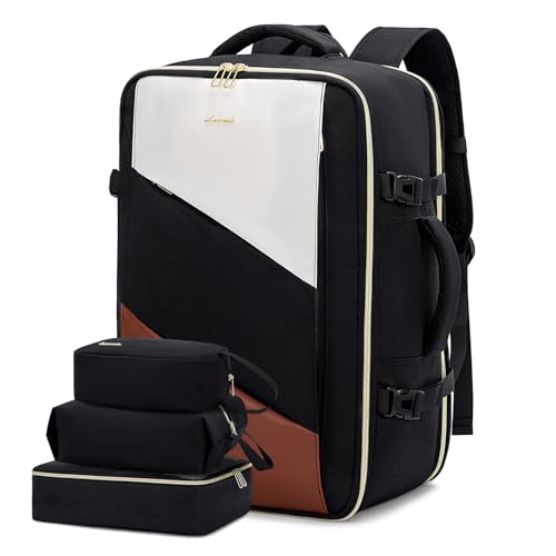 "Der perfekte LOVEVOOK Rucksack für dein Abenteuer! ✈️💼 Elegant & Funktional: Handgepäck für Flugreisen, Weekender & 17,3 Zoll Laptop - Beige, Braun & Schwarz! #Reiserucksack #TravelBackpack #Damenmode"