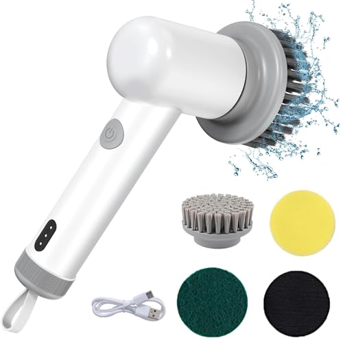 "Entdecke den ultimativen Spin Power Scrubber: Multifunktionale elektrische Reinigungsbürste für blitzsaubere Badezimmer & Küchen! 🧼✨ #Reinigung #Küchenhelfer #Badezimmer #SpinScrubber"