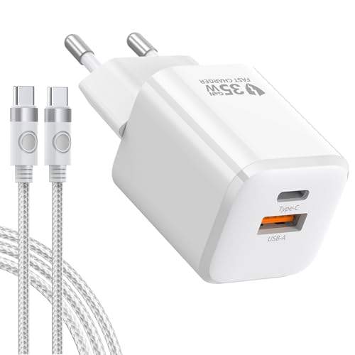 Entdecke das ORICO USB C GaN Ladegerät: 35 W Schnellladeadapter mit 60W Typ-C 1M Kabel! Ideal für MacBook Pro, Galaxy S22+/Ultra, iPhone 15/13 & mehr! #Schnellladen #USB #GaN #ORICO